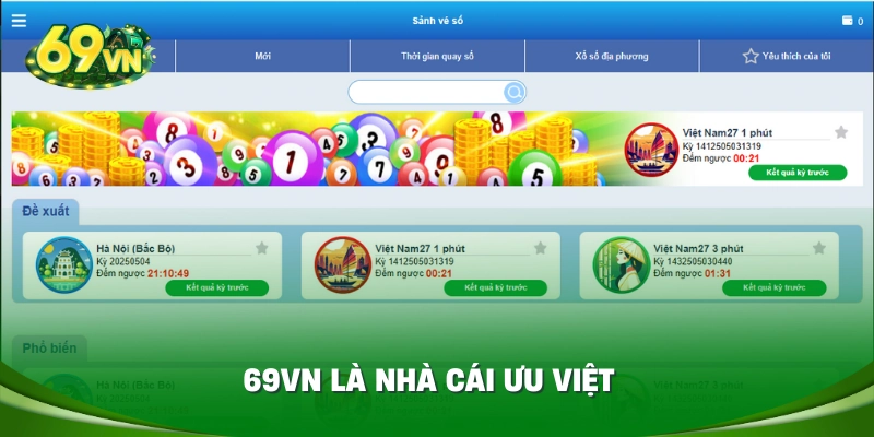 69VN là nhà cái ưu Việt