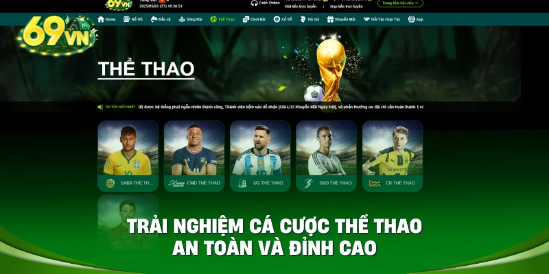 Trải nghiệm cá cược thể thao an toàn và đỉnh cao